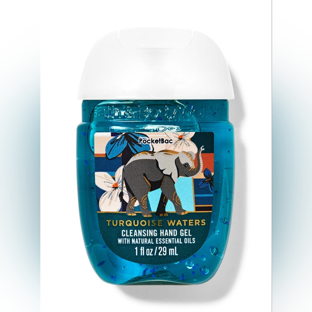(5) Bath & Body Works Turquoise Waters Elephant Pocketbac Hand Sanitizers - Picture 2 of 2